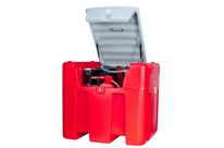 Cuve Réservoir Diesel Rouge Fioul en PE 980 L avec pompe 230 V et pistolet automatique MW Tools TDC1000230