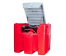 Cuve Réservoir Diesel Rouge Fioul en PE 980 L avec pompe 230 V et pistolet automatique MW Tools TDC1000230