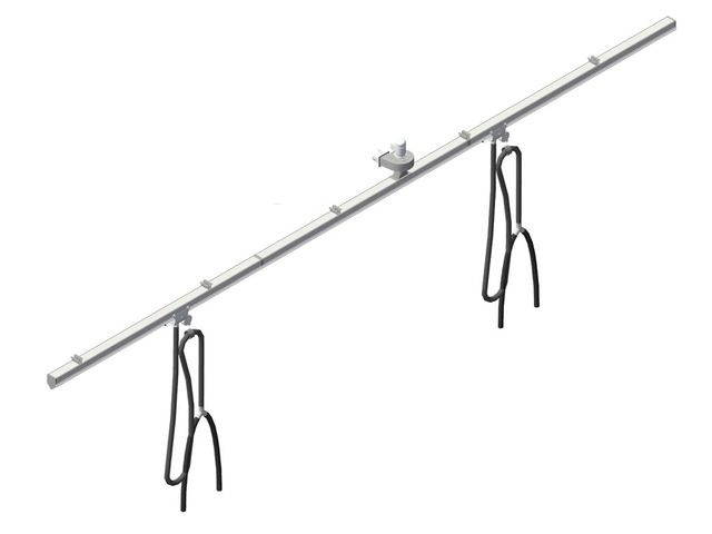 Ligne de rail avec 2 chariots coulissants  | READY-KIT2Y