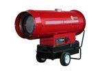 CHAUFFAGE FUEL AIR PULSE MOBILE SUR ROUES - PUISSANCE REGLABLE 80 OU110 KW - COMBUSTION INDIRE