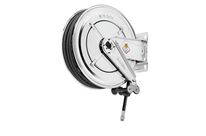 Enrouleur d&#039;eau chaude 20 m Ø 3/8 200 bars Inox 304 avec enroulement automatique et support mural fixe Raasm RA.8532.301