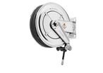 Enrouleur d'eau chaude 20 m Ø 3/8 200 bars Inox 304 avec enroulement automatique et support mural fixe Raasm RA.8532.301