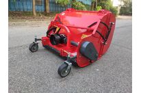 Broyeur à fléaux 115 cm avec bac de ramassage 550 L - Vidage hydraulique - Pour tracteur 20 à 40 CV - Cardan inclus - Attelage 3 points Torros KPB115