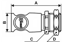 Raccord fileté femelle pour traversée de cloison | CSI 06