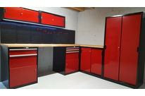 Agencement d&#039;atelier et garage couleur rouge gamme Pro - TRM GARAGE PRO