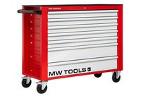 Servante d&#039;atelier 7 tiroirs rouge et grise extra large 1135 mm avec verrouillage intégré dans la poignée roues ø125 mm MW Tools GW307