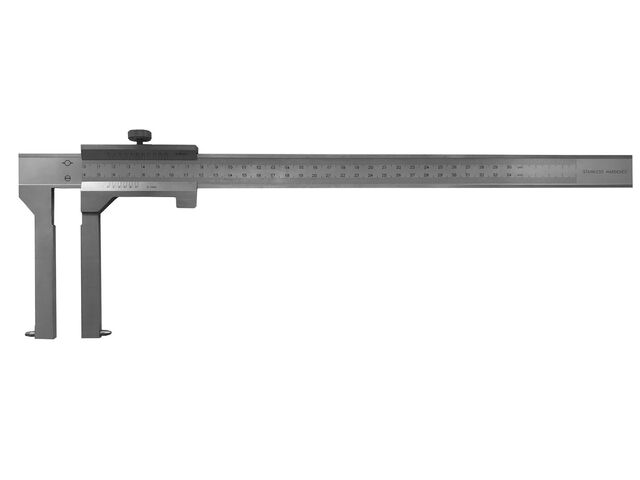 Pied à coulisse pour tambours de frein en inoxydable longueur 200 mm mesures intérieures 0-500 mm et extérieures 50-550 mm MIB CALDR520