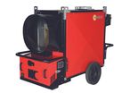 CHAUFFAGE AIR PULSE MOBILE SUR ROUES AVEC BRULEUR FUEL -PUISSANCE CALORIFIQUE 110.4 KW -