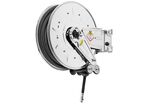 Enrouleur d'eau chaude 17 m Ø 1/2 100 bars Inox 304 avec enroulement automatique et support mural pivotant Raasm RA.8382.202
