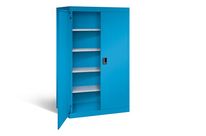 Armoire à charges lourdes avec portes battantes et 4 rayons | KEY Lock RAL 5012