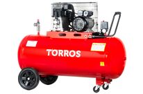Compresseur mobile à entraînement par courroie à huile cuve 200 L 2,2 kW / 3 Ch 10 bars 400 l/min 230V Torros TC2004010M