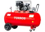 Compresseur mobile à entraînement par courroie à huile cuve 200 L 2,2 kW / 3 Ch 10 bars 400 l/min 230V Torros TC2004010M