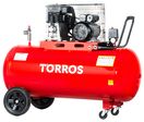 Compresseur mobile à entraînement par courroie à huile cuve 200 L 2,2 kW / 3 Ch 10 bars 400 l/min 230V Torros TC2004010M