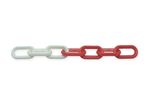 Chaîne PPE Ø 6mm L 25 m rouge-blanc MW Tools KET10025