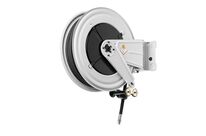 Enrouleur Graisse 12 m ø 3/8 400 bars Acier Peint avec enroulement automatique et support mural pivotant Raasm RA.8420.501