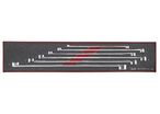 Jeu de clés polygonales extra longues Foamx4 tray 8- 24mm 6 pièces Teng Tools TEXFLS06