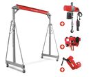 Grue à portique 1 t + palan électrique à chaîne sans fil 6 m 230 V avec chariot et pince à poutre MW Tools PTLK1-SETKTMR