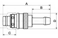Fiche droite pour flexible | PREVOST