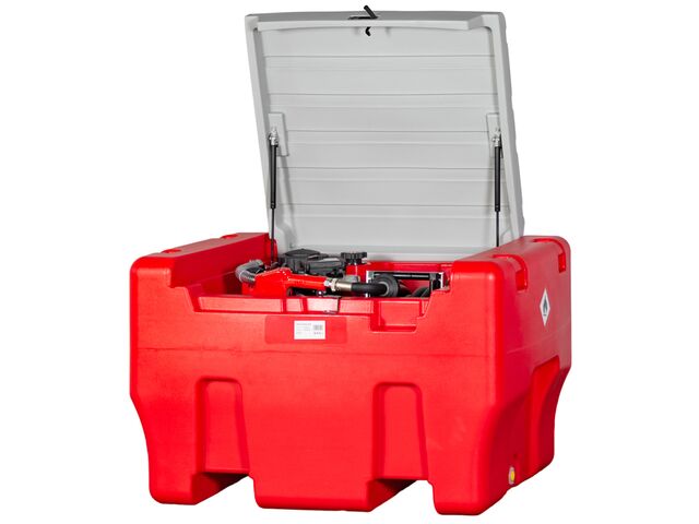 Cuve réservoir Diesel Rouge Fioul en PE 330 L avec pompe 12 V MW Tools TDC33012