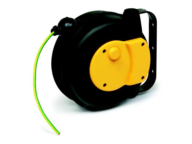 Enrouleur de câble 6 m 1G 6 mm² V Polypropylène avec enrouleur automatique et support mural pivotant Zeca 9006