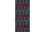 Jeu d'embouts douilles à chocs 1/2 TORX-HEX-SPLINE 24 pièces module en mousse pour servante d'atelier MW Tools MWDBI24