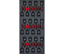 Jeu d&#039;embouts douilles à chocs 1/2 TORX-HEX-SPLINE 24 pièces module en mousse pour servante d&#039;atelier MW Tools MWDBI24