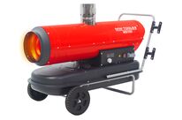 Canon à chaleur fioul 30kW mobile à combustion indirecte et thermostat intégré MW Tools WDI100