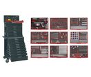 Servante d&#039;atelier complète noire 19 tiroirs set en mousse 411 outils Teng Tools TCEMM411BL