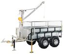 Remorque double essieu 4 roues 1400kg benne galvanisée basculante + grue 2000x1070x580 mm Torros AHR1400GK