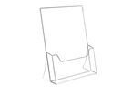 Porte Brochure Comptoir Cristal ECO 1 case A.5 (L.15.5 cm)