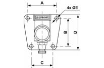 Applique filetée femelle - Sortie 1 raccord et purge manuelle | PREVOST