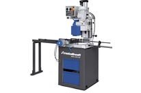 Tronçonneuse métal acier semi-automatique avec guide vertical sur queue d&amp;#039;aronde 1,9/2,5 kW 400 V lame circulaire ø350 mm 36/72 tr/min Metallkraft MKS350VH 400V