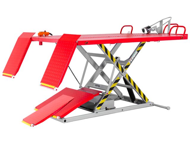 Pont moto/quad électrique professionnel 230V - 1,1kW - 1000kg 2800x1650mm tout-en-un pour ATV/UTV Side-car Trikes Choppers Mini Buggy MW Tools ESB1015PRO
