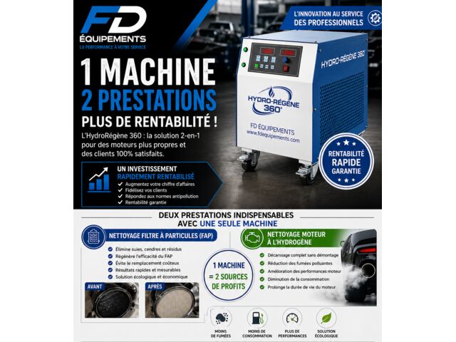 Station de décalaminage hydrogène 2 en 1 - moteurs jusqu’à 5 L | Hydro-regen 360