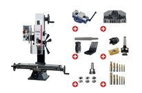 Perceuse-fraiseuse X 480 Y 175 mm Z 280 mm CM2/M10 0,85 kW 230V table longue + accessoires indispensables Torros PACK PF20L