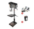 Perceuse à colonne professionnelle jusque ø 30 mm CM3 1,5 kW 230V avec système de refroidissement et bidon de 5L d&#039;huile Torros DF30M PACK COOL