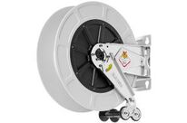 Enrouleur d&amp;#039;eau chaude sans tuyau Ø 3/8 400 bars ABS, Inox 304 avec enroulement automatique et support mural pivotant Raasm RA.9434.350