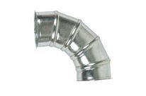 Coudes 90° galvanisés à brides de diamètre 250 mm Holzkraft VSB90-250