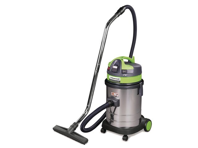 Aspirateur industriel à sec - classe M - pour poussières dangereuses et fines - cuve en acier inoxydable de 33 litres 1 moteur 1 kW 230 V Cleancraft DRYCAT 133 IRSC M-CL
