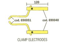 Jeu de bras droits, longueur 120mm + jeu d&#039;électrodes saillantes Telwin 803155
