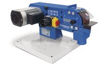 Ponceuse à bande d&amp;#039;établi pour métaux avec bande abrasive 100x1220 mm 19 m/s 1,5 kW 230V dia. roue motrice 130 mm Metallkraft MBSM100-130