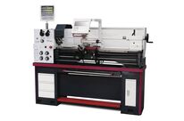 Tour à métaux hauteur des pointes 180 mm entre-pointes 1000 mm alésage 52 mm 1,5 kW 400V affichage digital Optiturn TH3610D 400V