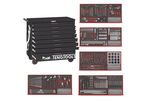 Servante black foam midi master set 8 tiroirs Teng Tools TCEMM411NBK