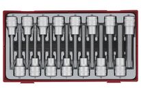 Jeu d&#039;embouts sur douille 1/2 Hex en TX- long 4-16mm 15 pièces Teng Tools TTTXH15