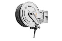 Enrouleur air et eau 30 m Ø G 1/2 (f) 20 bars Inox 304 avec enroulement automatique et support mural pivotant Raasm RA.8552.106