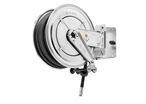 Enrouleur air et eau 30 m Ø G 1/2 (f) 20 bars Inox 304 avec enroulement automatique et support mural pivotant Raasm RA.8552.106