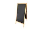 Chevalet Ardoise double-faces pliant 120 x 60cm cadre bois naturel