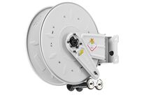 Enrouleur d&amp;#039;eau chaude sans tuyau Ø 1/2 sortie 100 bars acier peint avec enroulement automatique et support mural pivotant Raasm RA.8380.200