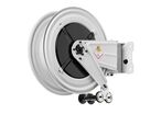 Enrouleur air et eau 18 m Ø G 3/8 (f) 20 bars Acier peint avec enroulement automatique et support mural pivotant Raasm RA.8380.102