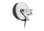 Enrouleur air et eau 18 m Ø G 3/8 (f) 20 bars Inox 304 avec enroulement automatique et support mural pivotant Raasm RA.8382.102
